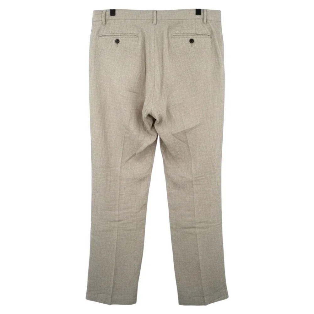 Quince 100% European Linen Trousers Mens 36x34 Flax Beige NWT Minimalist Neutral